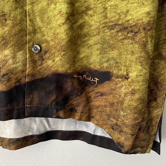 Guy Buffet Silk Golf Button Front Shirt Size Large - Picture 7 of 10